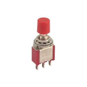 SWITCH P/B MINI SPDT MOM ON-(ON) W/CAP 8mm RD B068BS