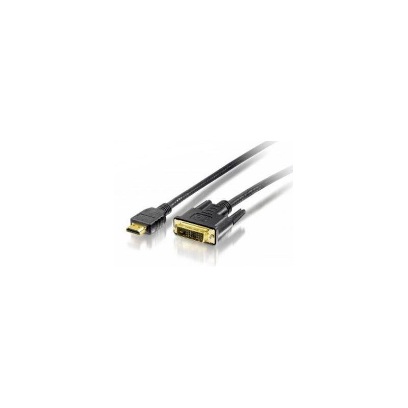 Equip 119325 Cable, HDMI to DVI 5m - Black