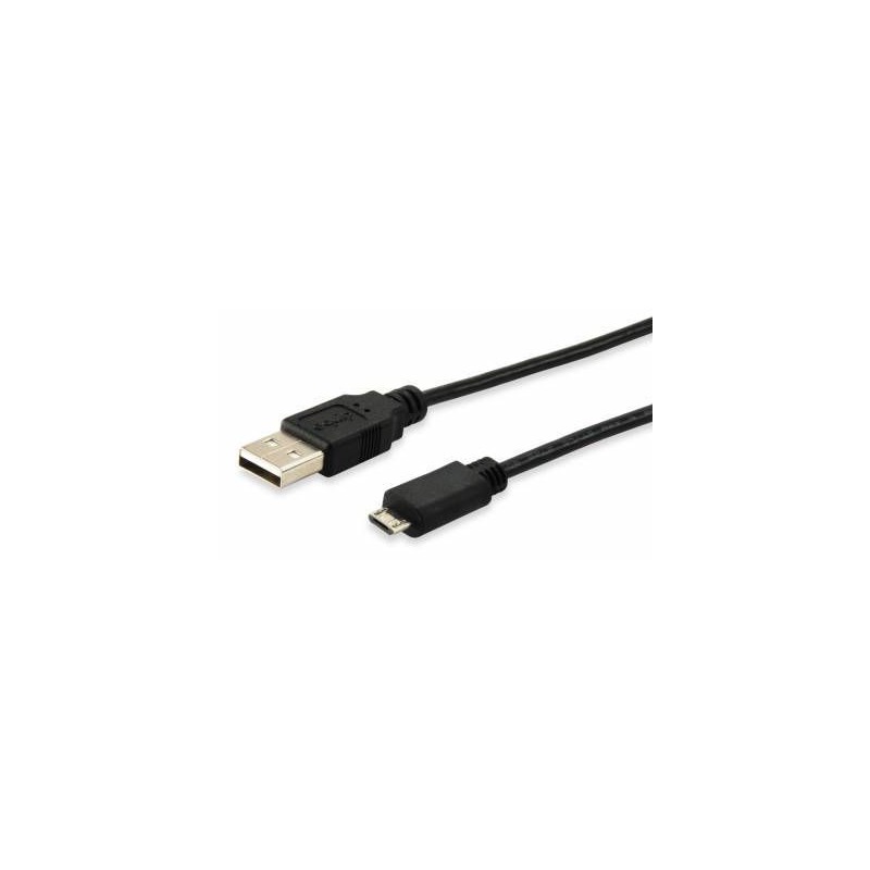 Equip 128594 USB 2.0 to Micro B Black Cable - 1m