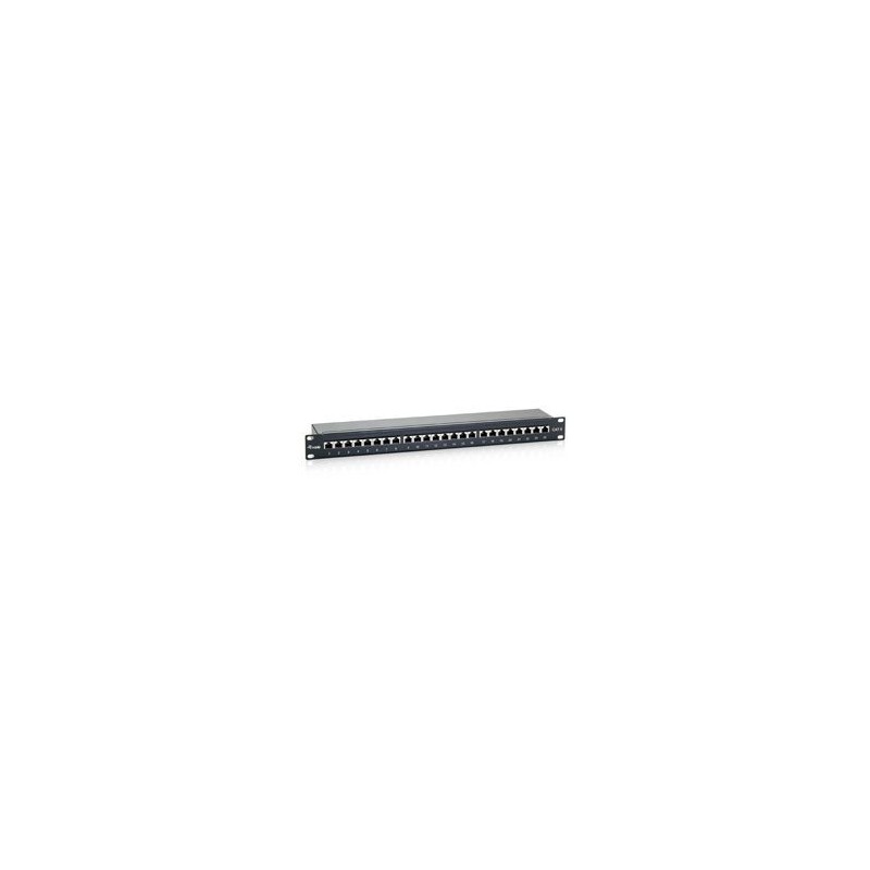 Equip 326424 Panel, CAT6E STP 24-Port, 1U  - Black