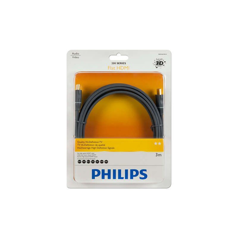 Philips SWV4437S/10 200 Series 3.0m Flat HDMI - HDMI Cable