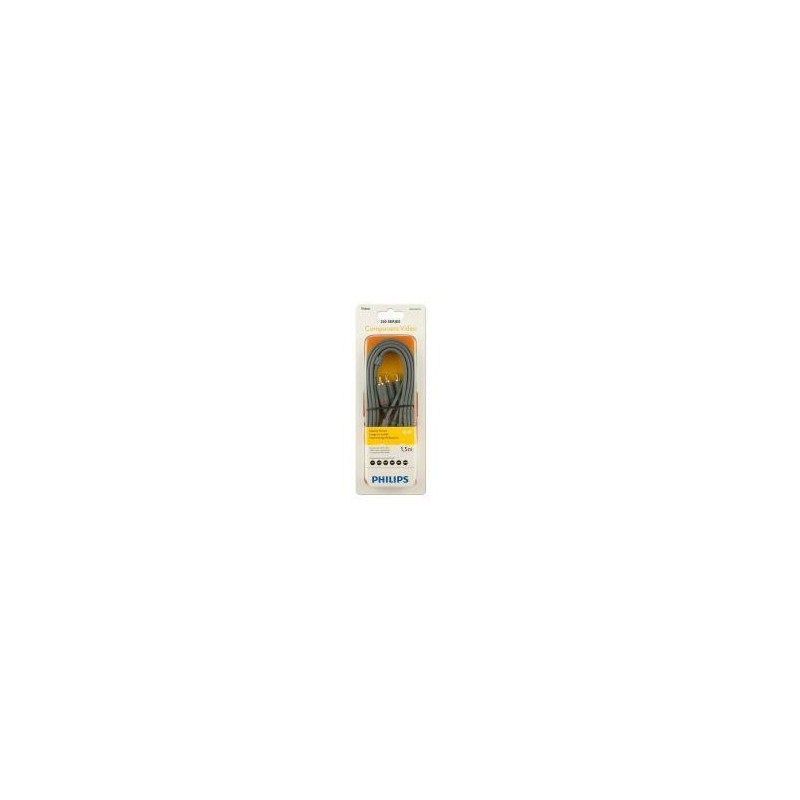 Philips SWV4126S/10 200 Series 1.5m 3RCA - 3RCA Component Video Cable