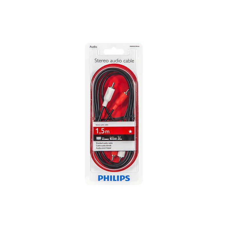 Philips SWA2521W/10 100 Series 1.5m 2RCA - 2RCA Stereo Audio Cable