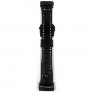 Fitbit Charge 3 Replacement Leather Strap Band - Black