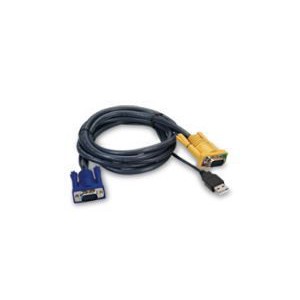 Eusso UKC8300-18UT 1.8m D-type 1-to-2 USB KVM Cable