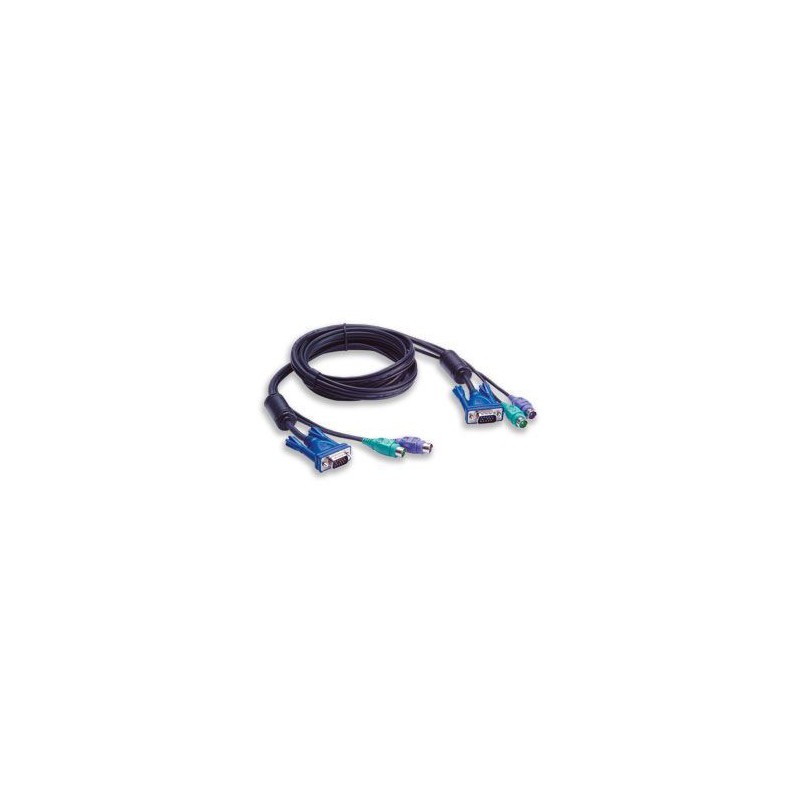 Eusso UKC8300-18B 1.8m 3-in-1 PS/2 KVM Cable
