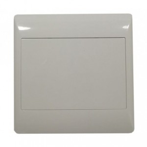 BLANK MAINS WHITE PLASTIC COVER PLATE 4x4 STI-1130