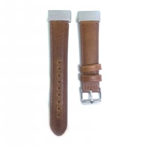 Fitbit Charge 3 Replacement Leather Strap Band - Light Brown Stitched
