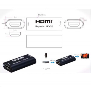 HDMI Repeater Extender 4k UHD Female to Male