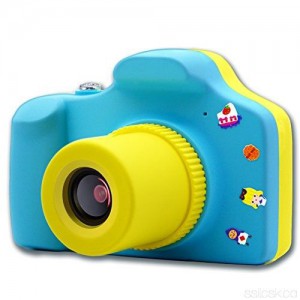 Kids Digital Full HD Mini Action Camera 5MP with Micro SD 1.5" Display Colour Screen - Blue and Yellow
