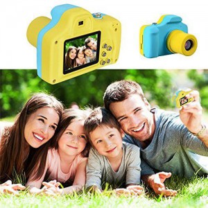 Kids Digital Full HD Mini Action Camera 5MP with Micro SD 1.5" Display Colour Screen - Blue and Yellow