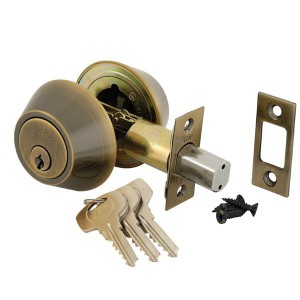 Yale 40-D102-0901 Double Cylinder Deadlock - Antique Brass