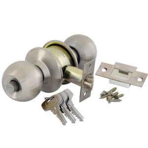 Yale 40CY3-5866-3101 Round Cylindrical Knobset - Satin Silver 