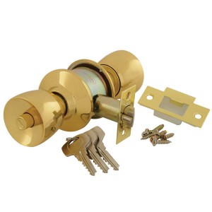 Yale 40CY3-5716-0201 Tulip Cylindrical Knobset - Polished Brass 