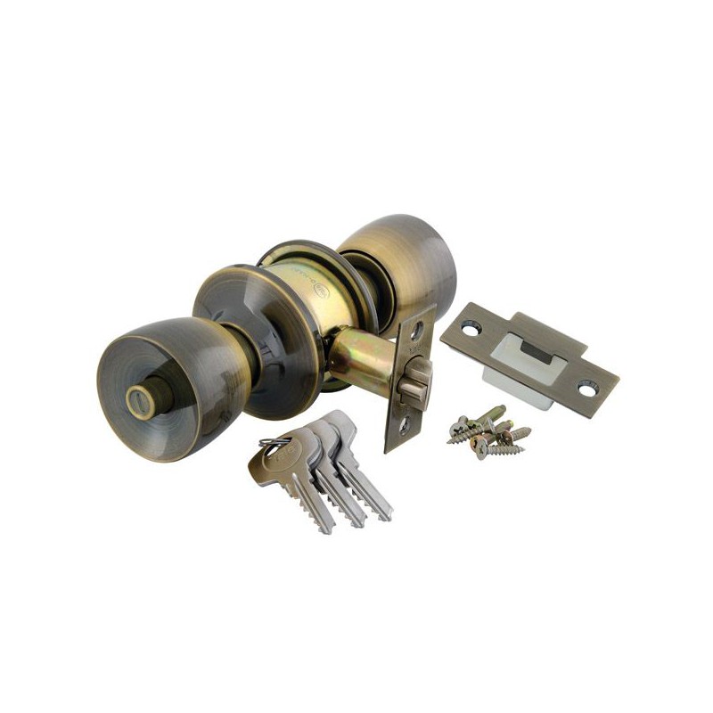 Yale 40CY3-5716-0901 Tulip Cylindrical Knobset - Antique Brass 