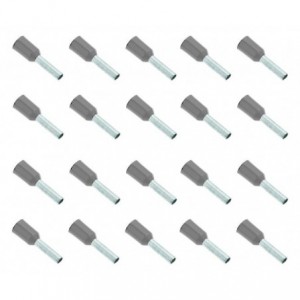 BOOT LACE TERMINAL 2.5mm GREY - 1K/BAG EVN2508