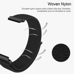 Fitbit Versa Woven Nylon Watch Strap -Black