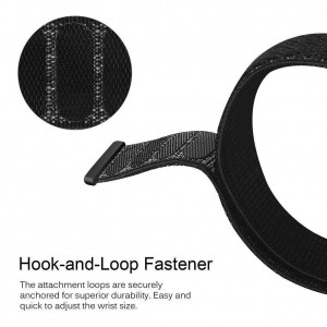 Fitbit Versa Woven Nylon Watch Strap -Black