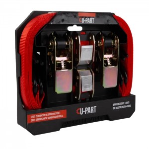 U-PART Tie Down Ratchet+cam Buckl 4PC 25MMX3M136KG
