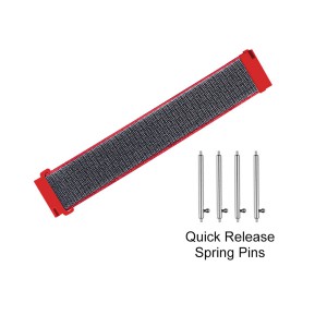 Fitbit Versa Woven Nylon Watch Strap -Red