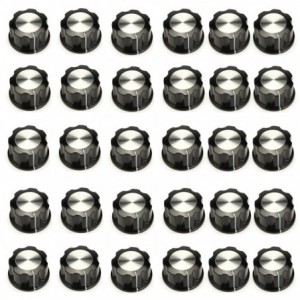 KNOB BAKELITE/PLASTIC WITH LINE 20x13x6.4 - 50/BOX MF-A-01-6.4