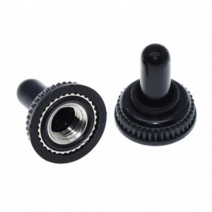 RUBBER BOOT M6x0.75mm THREAD SILVER &amp; BLACK WPC-05