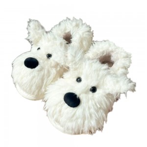 Kids Cosy Plush Dog Slippers