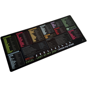 Everfurn Excel Hot Keys Large Desk Mat