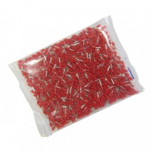 TERMINAL BOOT LACE RED 0.75mm2 L8 -100/BAG EVN7508-RED