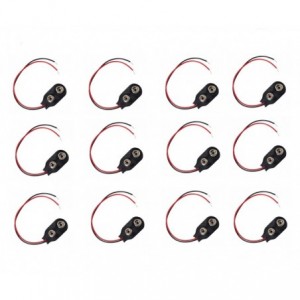 9V BATTERY CLIP I-LEAD STD TYPE 150mm LEAD - 100/BAG 190306
