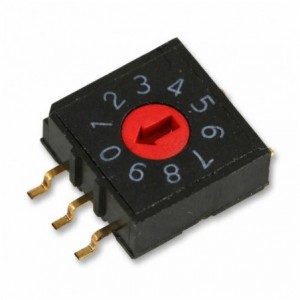 Rotary Dip Switch 10W C/CODE Flat - Red ERD110CM