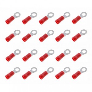 TERMINAL PRE-INS RING LUG RED R4.3mm- 100/BAG RV 1.25-4S