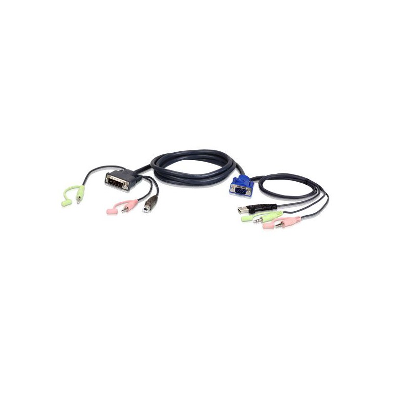 Aten 2L-7DX3U  3m USB VGA to DVI-A KVM Cable