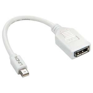 Lindy CNV-MINIDP-DP-15CM-L 15cm Mini DisplayPort to DisplayPort Cable (41021)