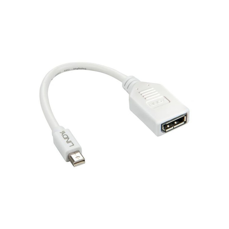 Lindy CNV-MINIDP-DP-15CM-L 15cm Mini DisplayPort to DisplayPort Cable (41021)
