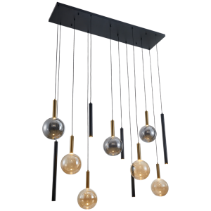 7+5 x G9 METAL &amp; GLASS PENDANT