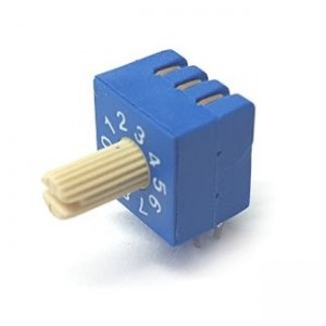 Rotary Switch Smd 16W C/CODE White Shaft ERD216CR