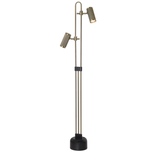 BLACK &amp; GOLD STANDING LAMP 2XGU10 LED