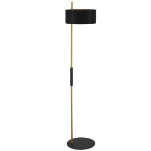 Black Metal Standing Lamp 2X60W Es