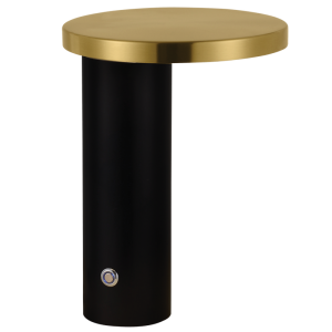 LED CCT BLACK &amp; GOLD METAL TABLE LAMP