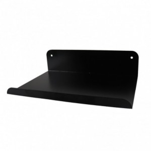 Slatted Panel Steel Shelf  300mm Black Feature Wall Shelf