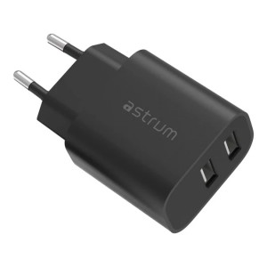 WATZ12D 12W Wall Charger 2 X USB-A Bk
