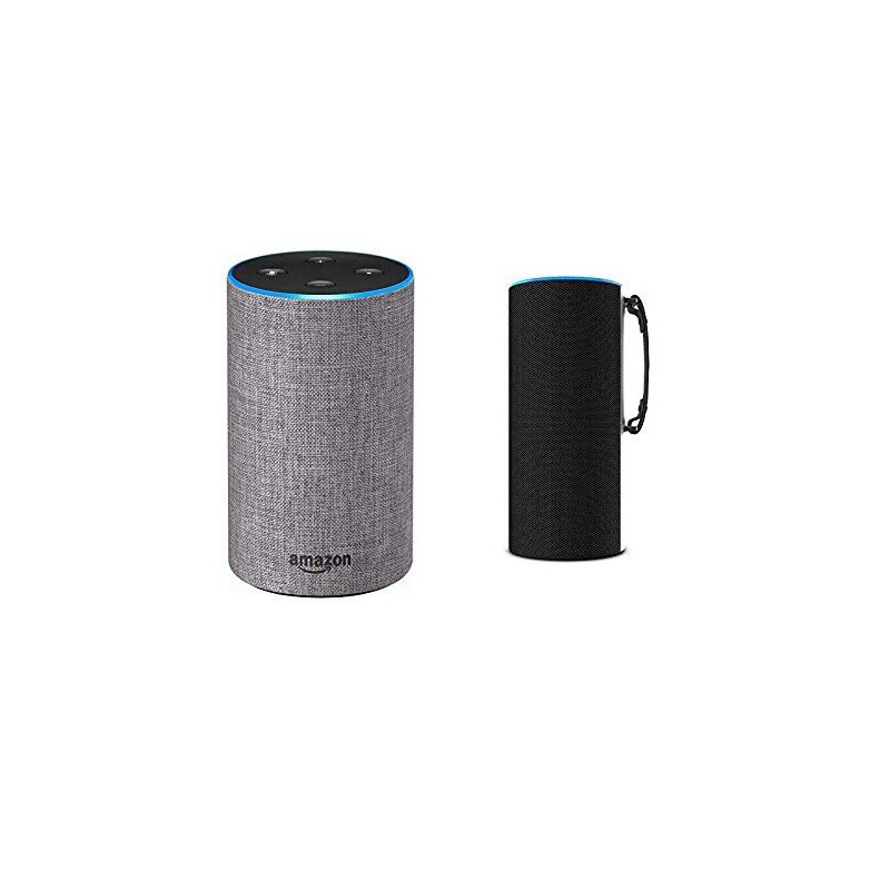 SKY TOTE Portable Battery Base for Echo 2 - Heather Gray Fabric