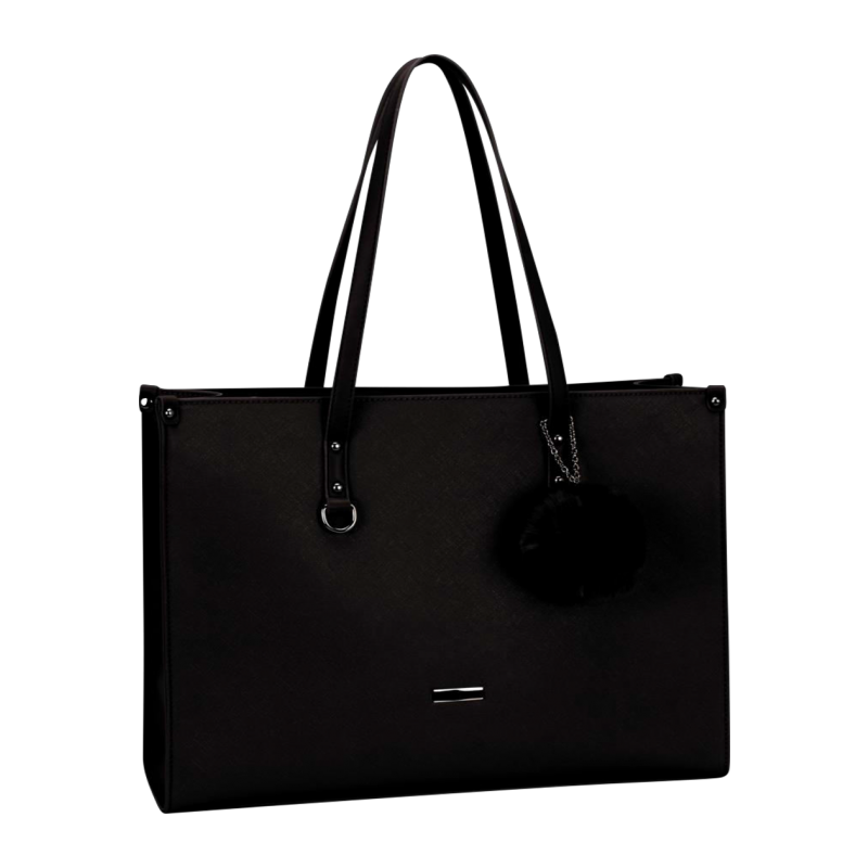 Supanova SN-1000-BK Pompom Ladies Laptop Bag - Black