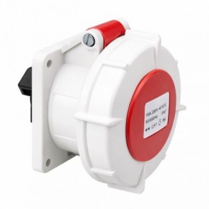 Industrial Socket Flush 5P 6H 63A 415V 3P+E+N Panel Mount IPS-MN6532-63A-6
