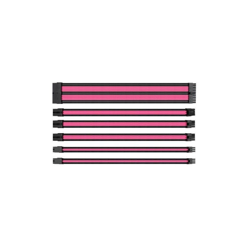 Thermaltake AC-046-CN1NAN-A1 TtMod Black and Pink Sleeve Cable 