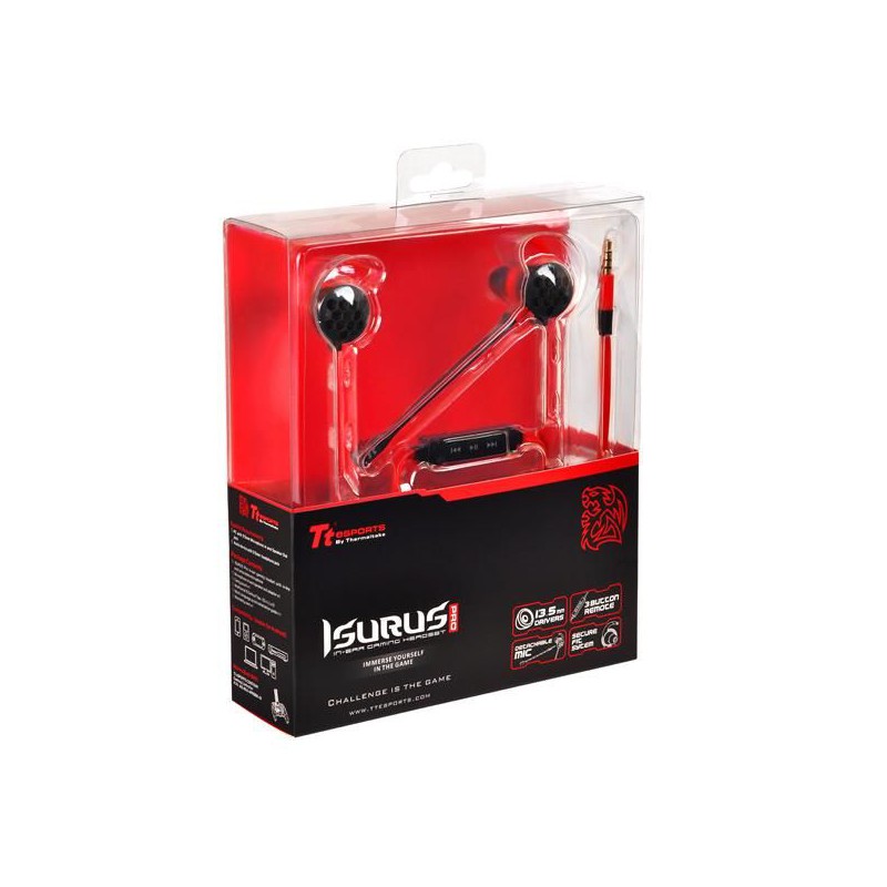 Thermaltake HT-ISF-ANIBBK-19 Isurus Pro Gaming Headset - Red