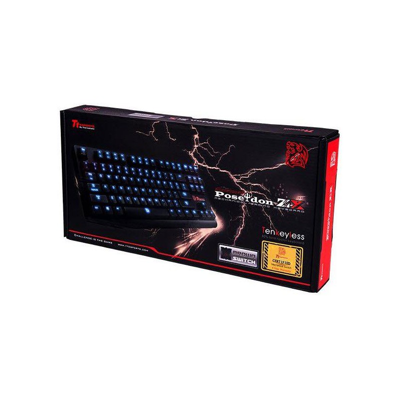 Thermaltake KB-PZX-KBBLUS-01 Poseidon ZX Brown Switch Edition Keyboard