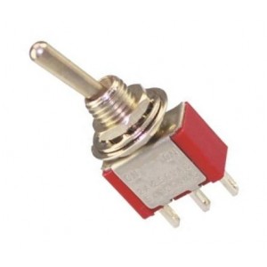 MINI Toggle Switch Spdt ON-OFF-(ON) SOL-RED MTS-113-A1-R