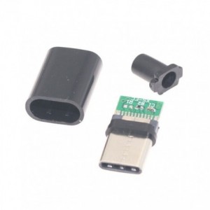 TYPE-C Plug Assembly Kit Black ( Unassembled) 260007